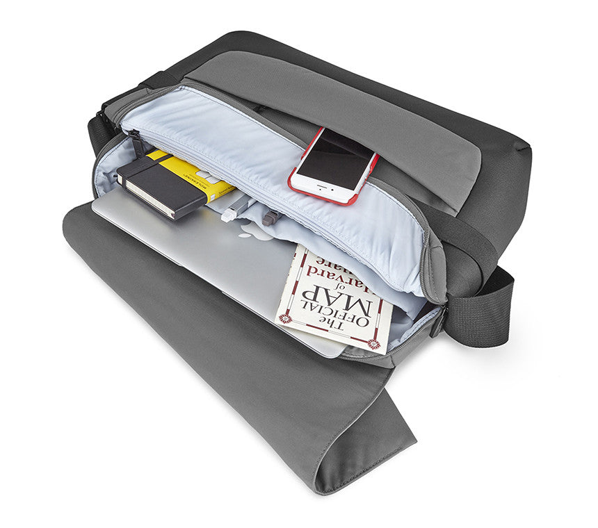 Messenger Bag ID para dispositivos digitais até 15'' - Cinza