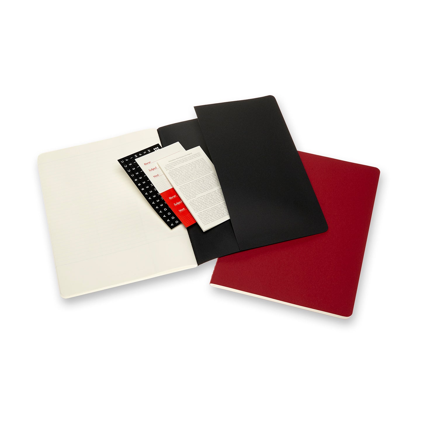 Cahier Subject XL - Preto/Vermelho
