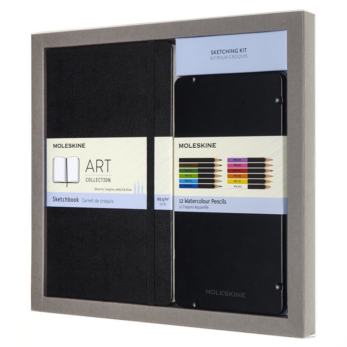 Kit Desenho Cores - Caderno de Desenho + Caixa com 12 Lápis Aguarela