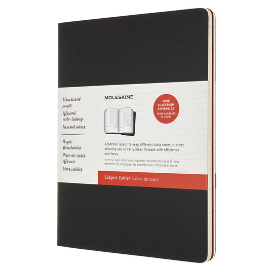 Cahier Subject XL - Preto/Vermelho