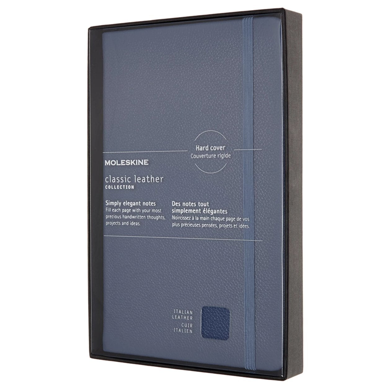 Caderno Clássico em Couro Premium - Azul
