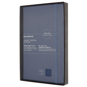 Caderno Clássico em Couro Premium - Azul