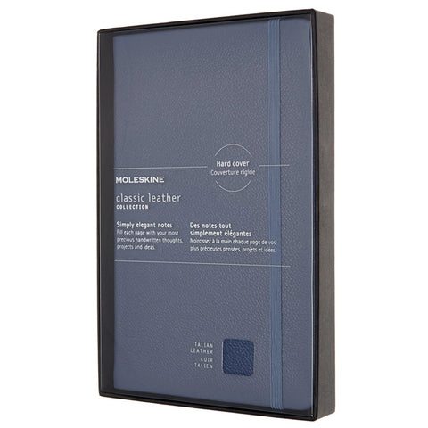 Caderno Clássico em Couro Premium - Azul
