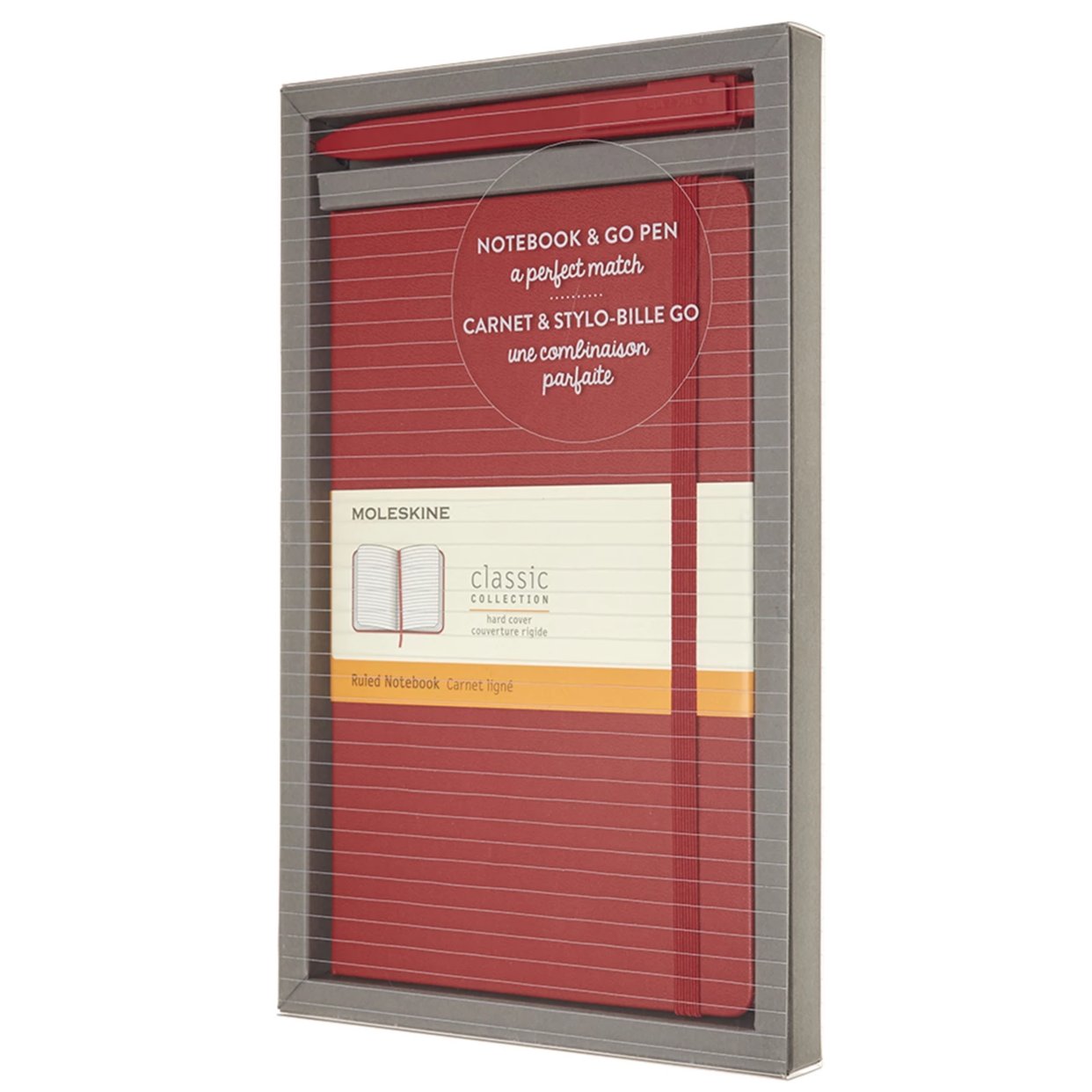 Caderno + Go Pen - Vermelho Escarlate