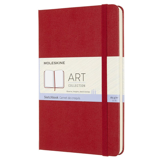 Caderno de Desenho Médio - Vermelho Escarlate