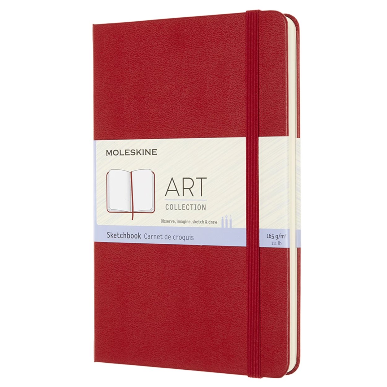 Caderno de Desenho Médio - Vermelho Escarlate