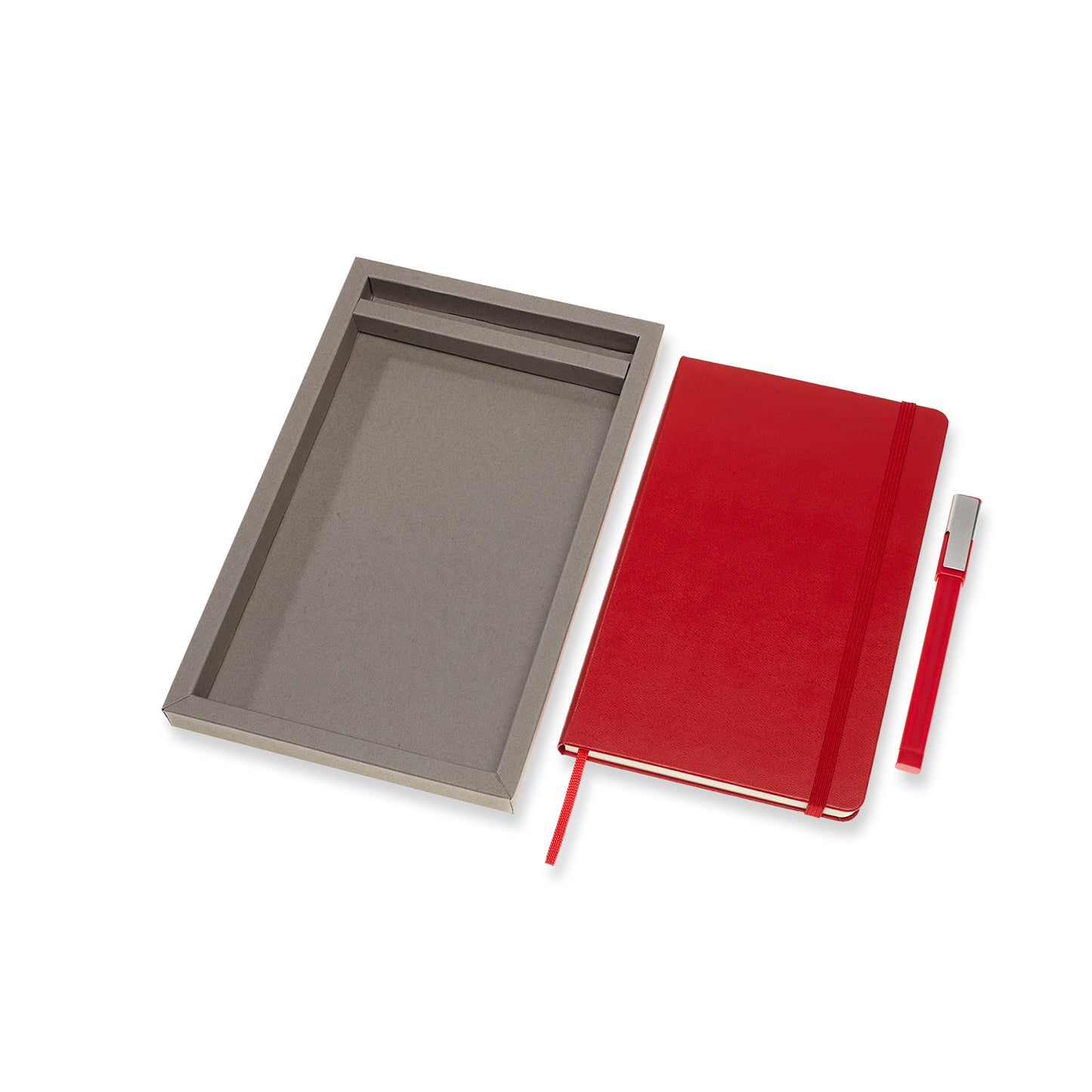 Caderno Pautado Vermelho + Caneta - Grande