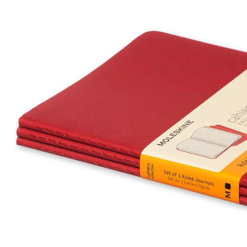 Cahier Vermelho - Conjunto de 3 cadernos