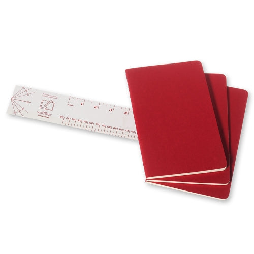 Cahier Vermelho - Conjunto de 3 cadernos
