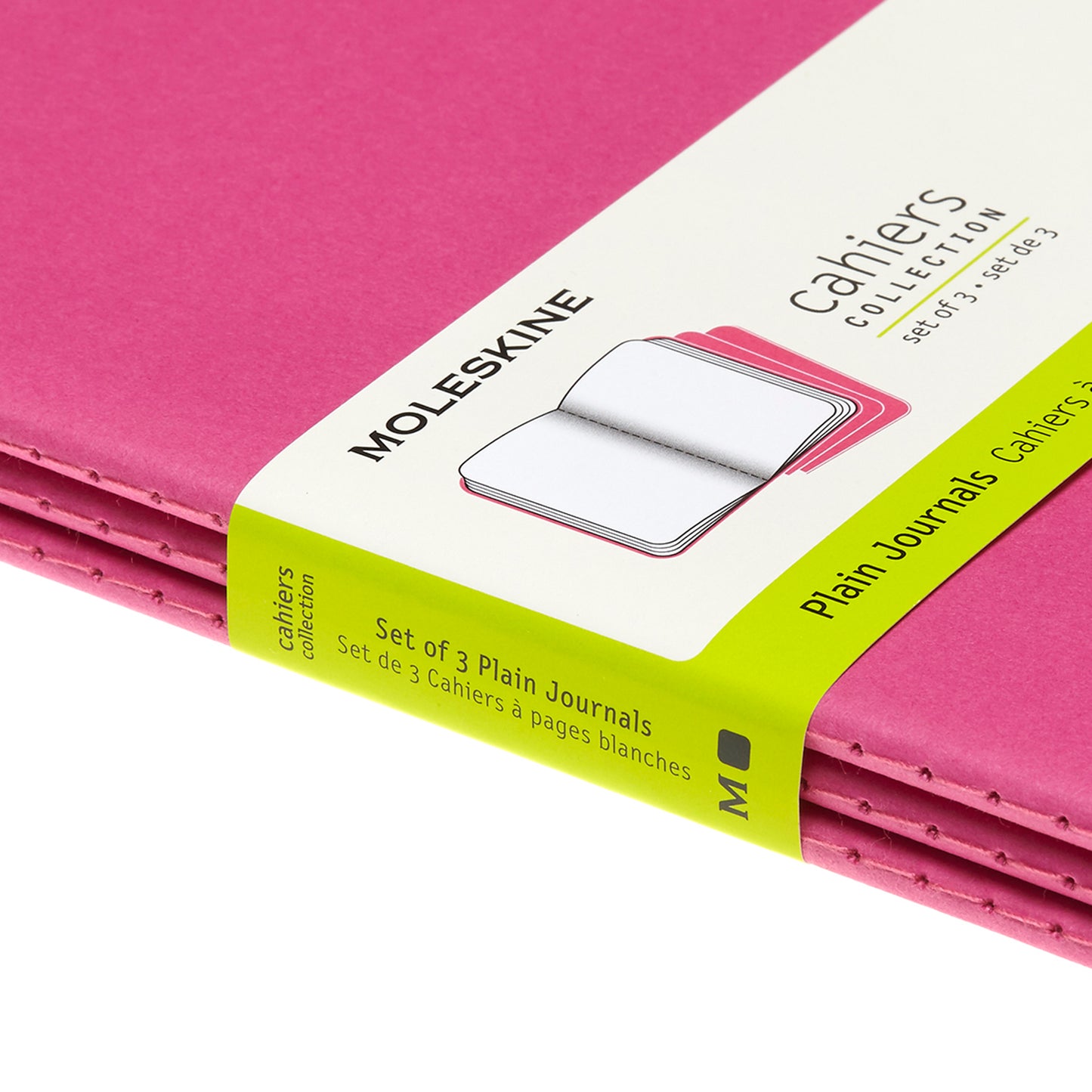 Cahier Rosa Cinético - Conjunto de 3 cadernos