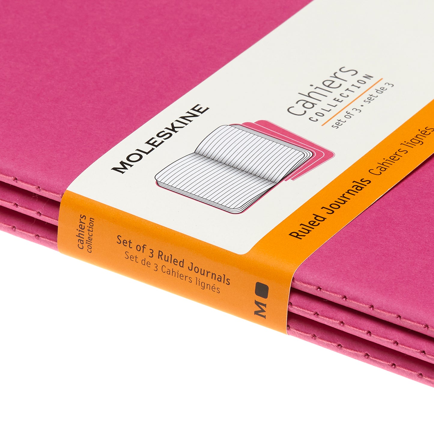 Cahier Rosa Cinético - Conjunto de 3 cadernos