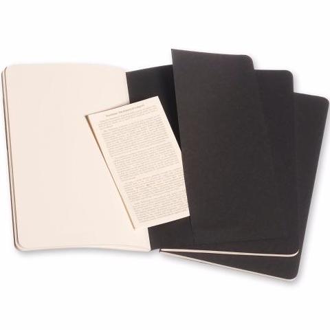 Cahier Preto - Conjunto de 3 cadernos