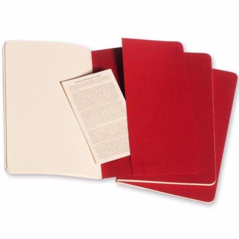 Cahier Vermelho - Conjunto de 3 cadernos