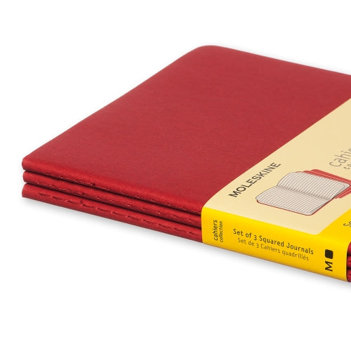 Cahier Vermelho - Conjunto de 3 cadernos
