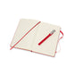 Caderno Pautado Vermelho + Caneta - Grande