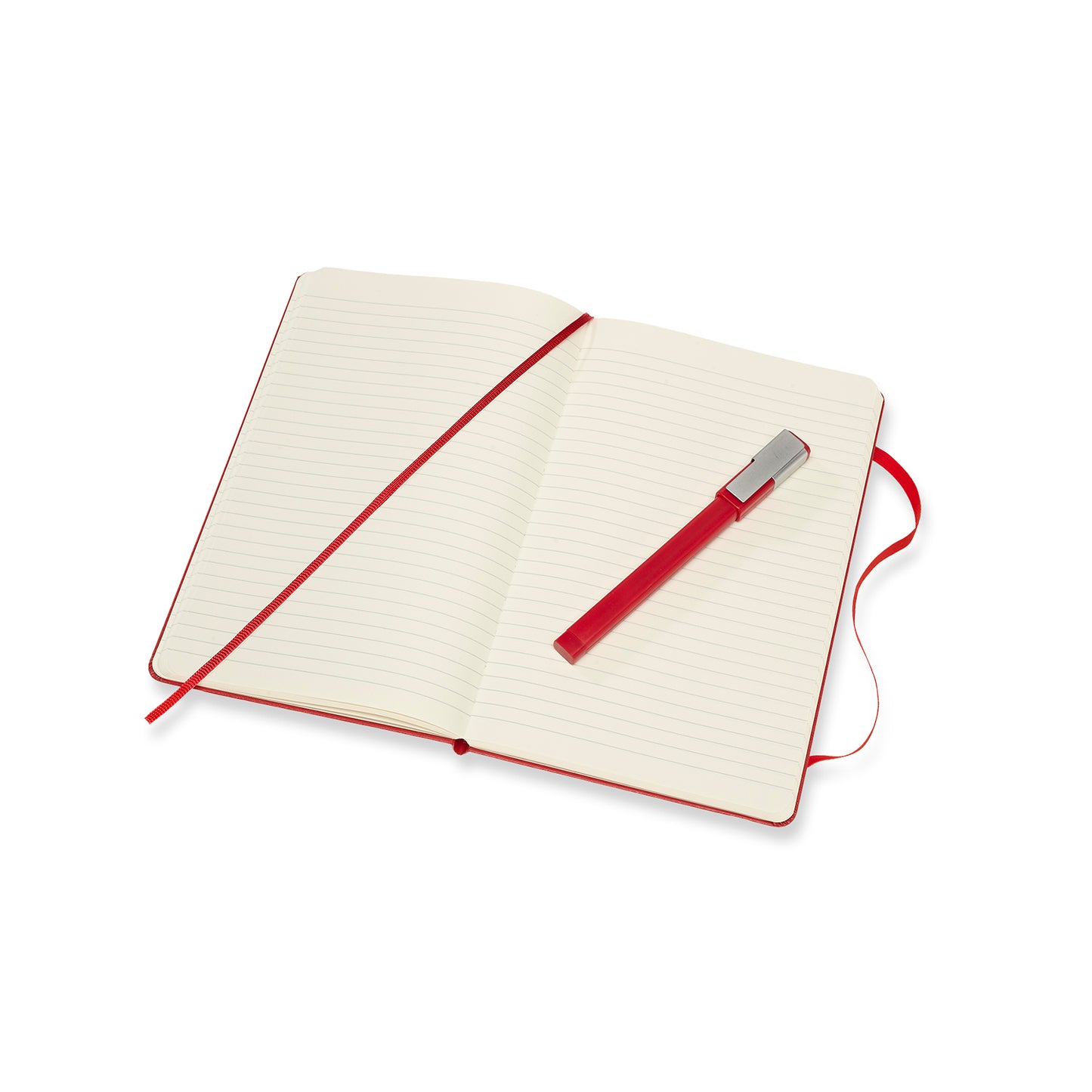 Caderno Pautado Vermelho + Caneta - Grande