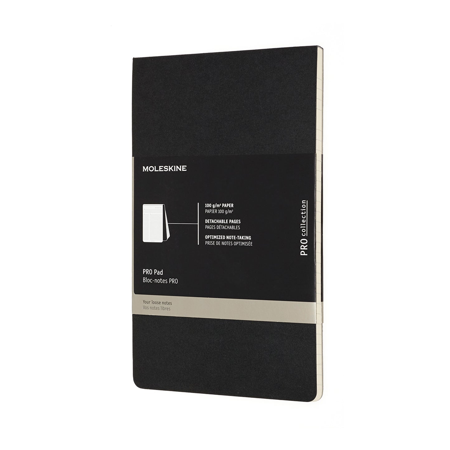Bloco de Notas PRO PAD Preto - Pautado